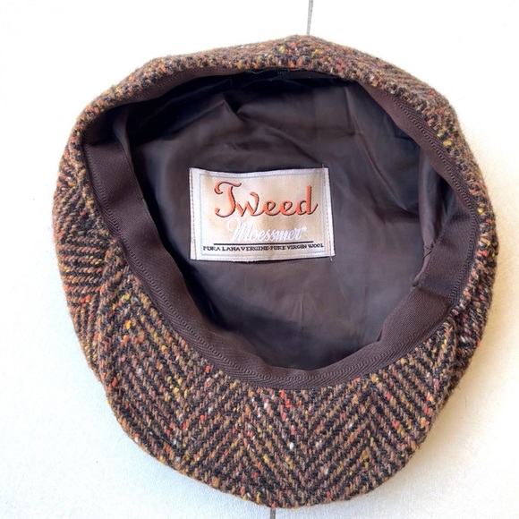 Stefeno Tweeds multicolor Herringbone Cap Men Size Large - Picture 3 of 4